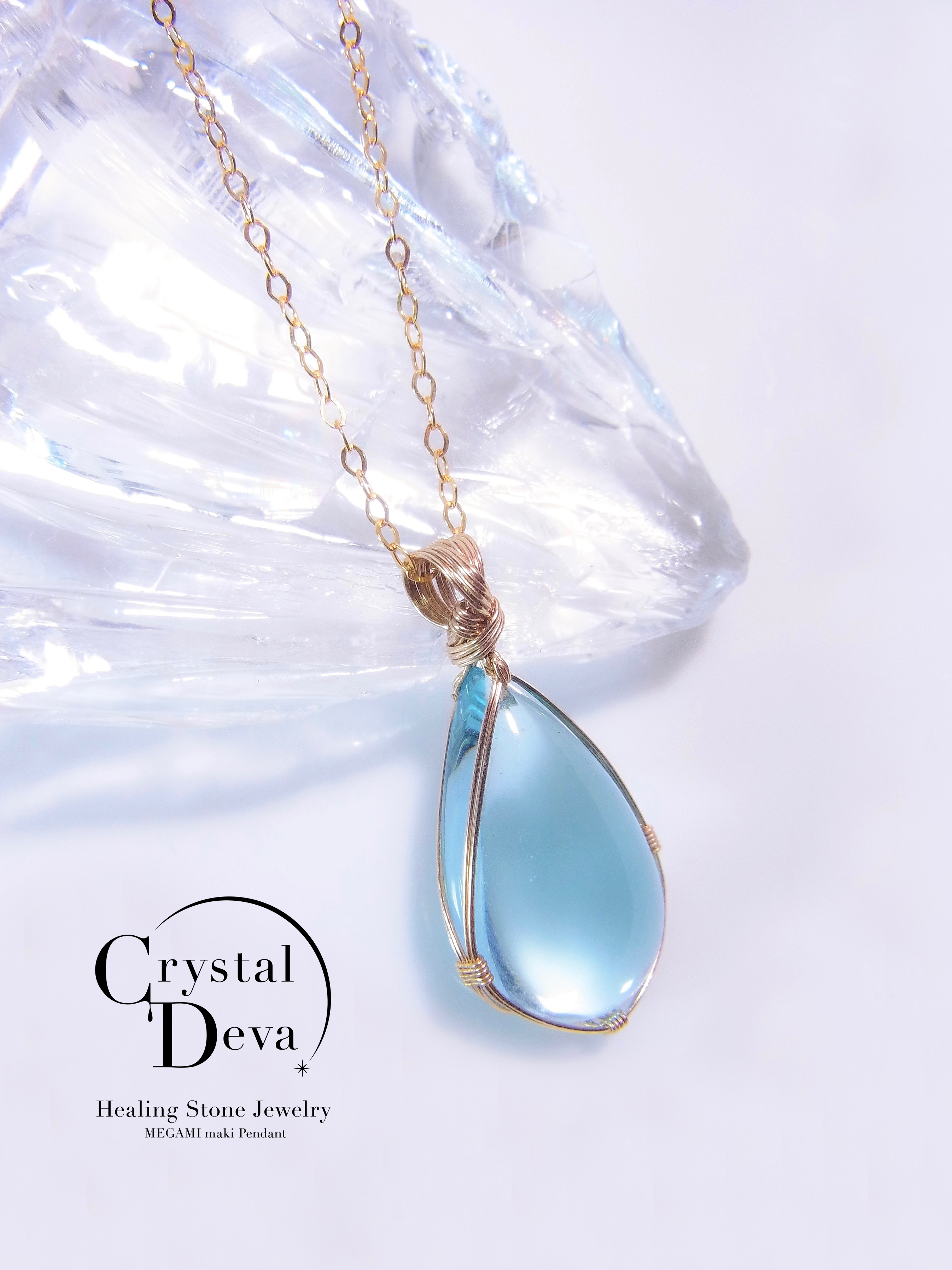 一番の 1点もの 14kgf crystal × aquamarine necklace aratake-dental.com