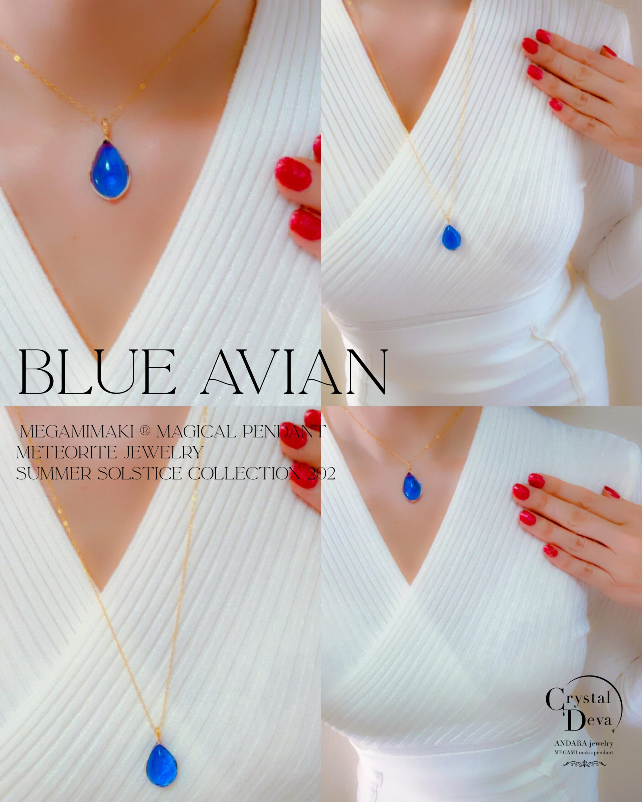BLUE AVIAN】11.5CT！サファイアブルー |アンダラクリスタル宝石 |女神